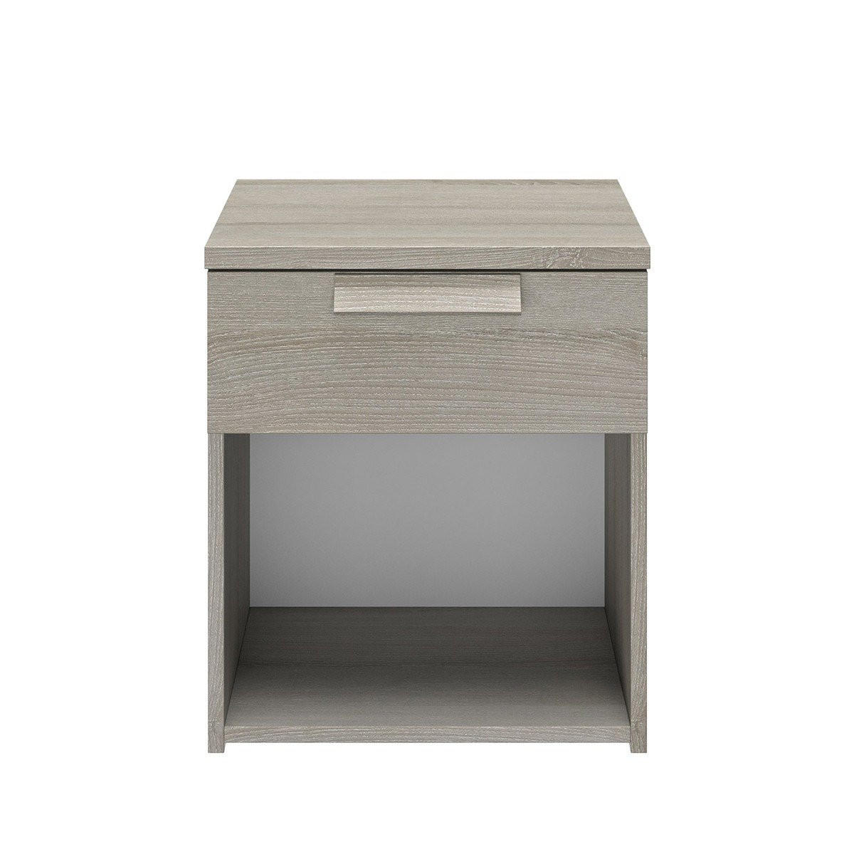NACHTTISCH 1 Schublade Cyrus - Französische Herstellung - 43/36/50 cm - Grau, Holzwerkstoff (36/50/43cm) - Calicosy