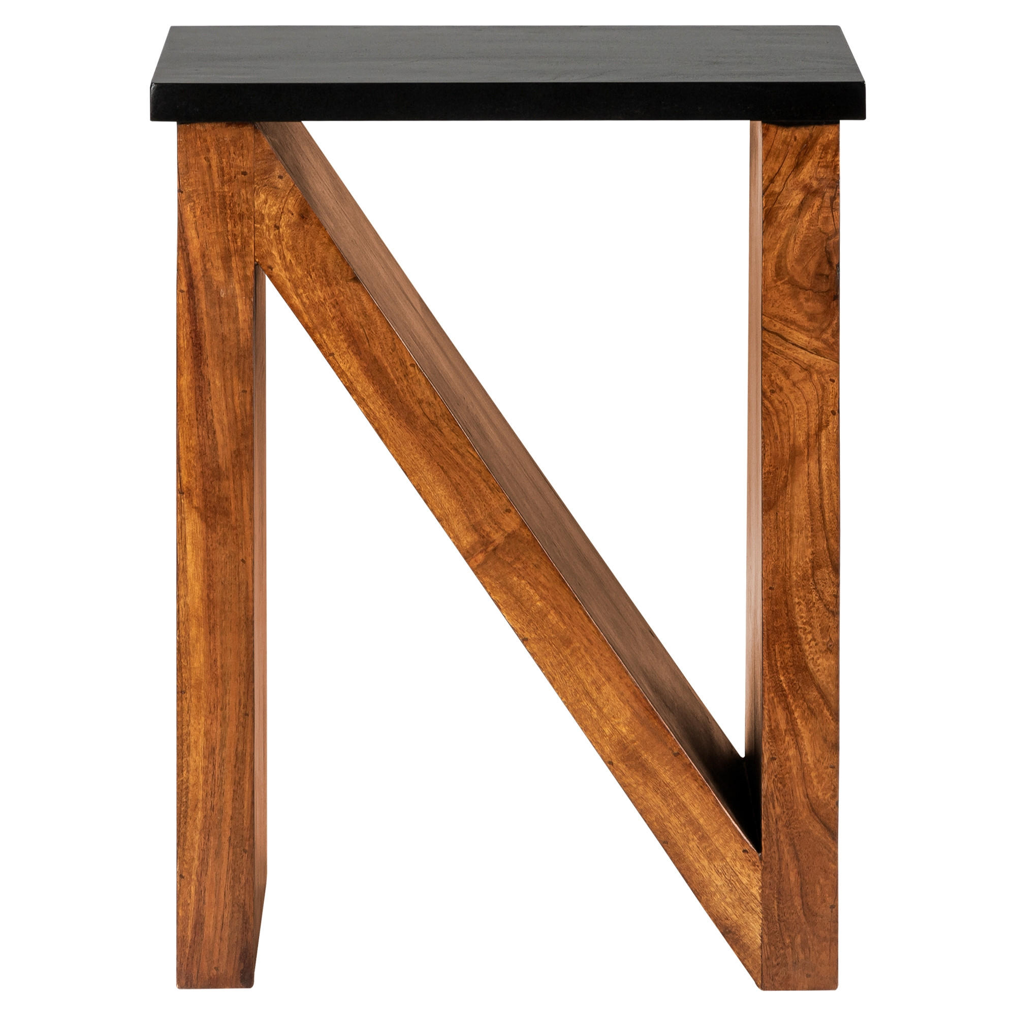 BEISTELLTISCH N-Form 60 cm Braun aus Akazienholz - Braun, Holz (45/30/60cm) - WOMO-DESIGN