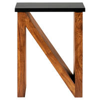 BEISTELLTISCH N-Form 60 cm Braun aus Akazienholz - Braun, Holz (45/30/60cm) - WOMO-DESIGN