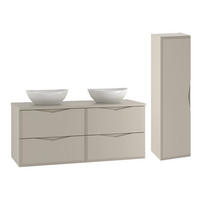 BADMÖBEL 120.6cm Ellie 2er-Set Kaschmir - Beige, Holzwerkstoff (120.6/52.2/46.5cm) - Petits-meubles