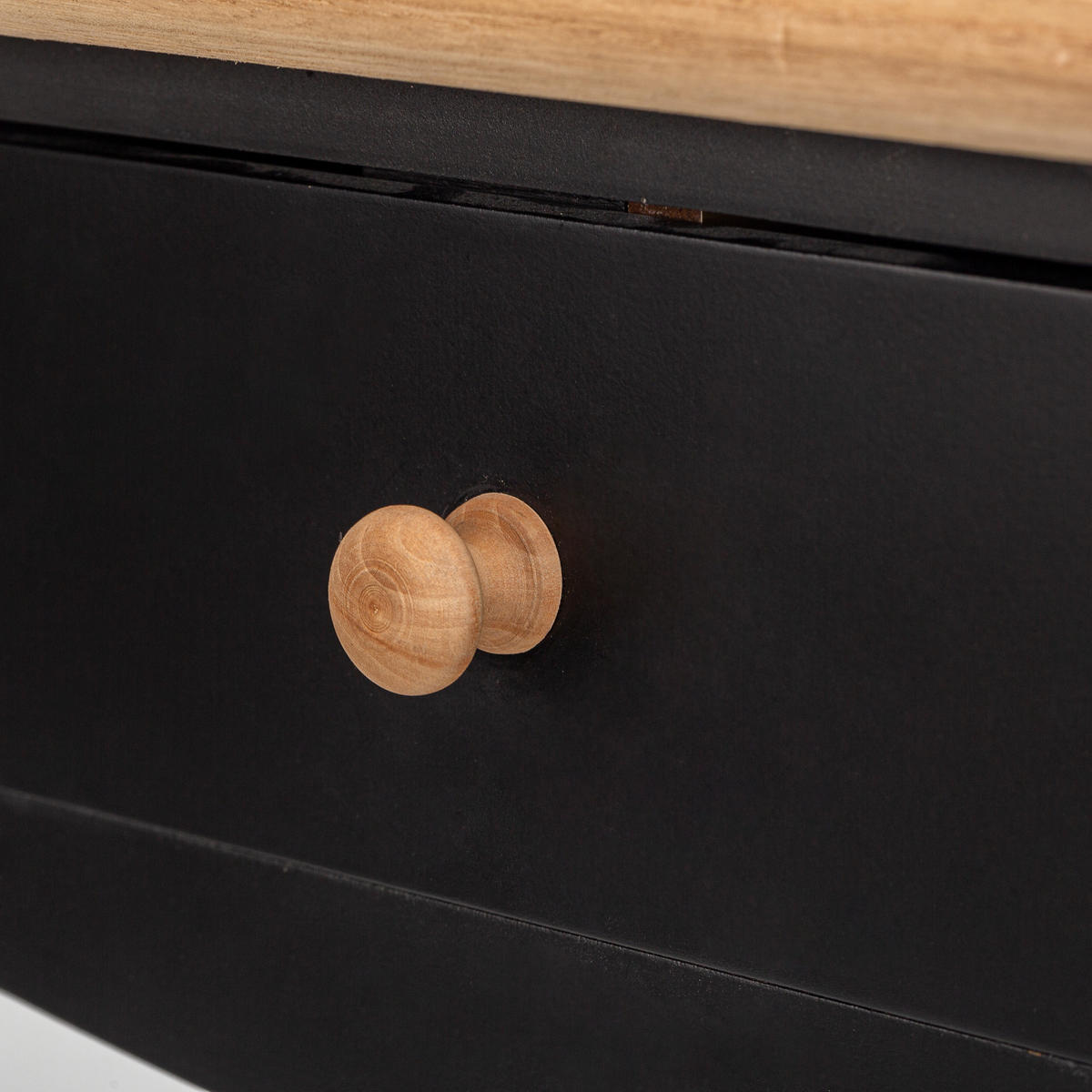 NACHTTISCH Rechteckig Schwarz 47 x 30 x 62 cm - Schwarz, Holz (47/62/30cm) - Nordlys