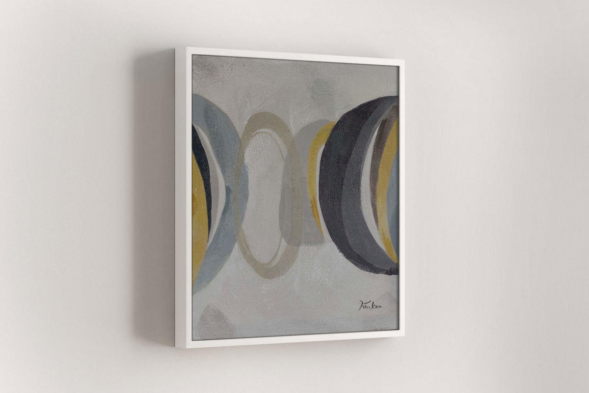 ACRYLBILD HANDGEMALT 40/40 cm - Beige/Grau, Holz/Textil (0.78/40cm) - KUNSTLOFT