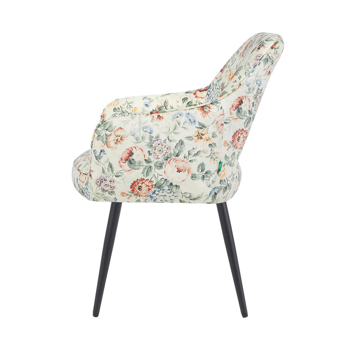 ESSZIMMERSTUHL Mika-Runa 2er-Set - Multicolor/Schwarz, Textil/Metall (60/87/65cm) - DUBI Möbel