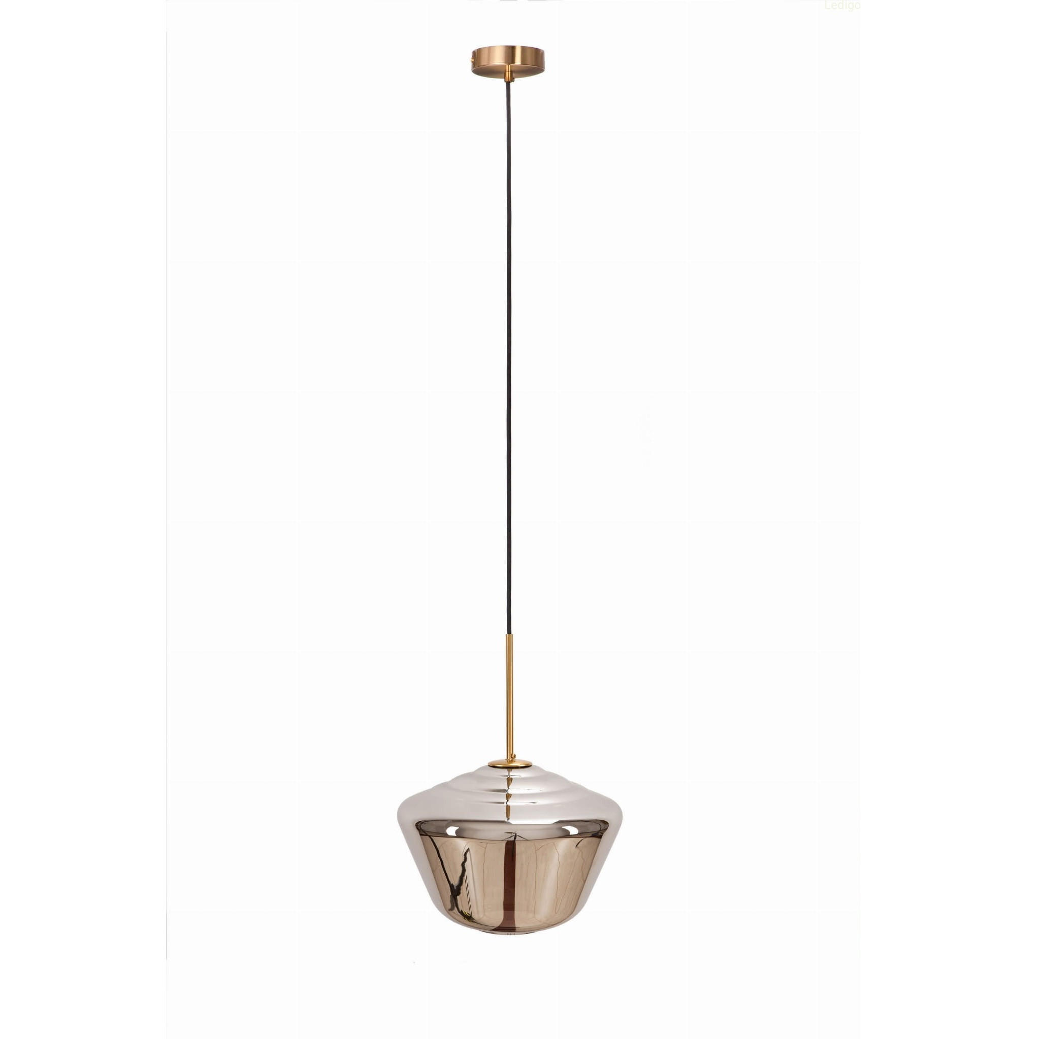 PENDELLEUCHTE Paris - Goldfarben/Grau, Glas/Metall (30/30/122cm) - kiki design
