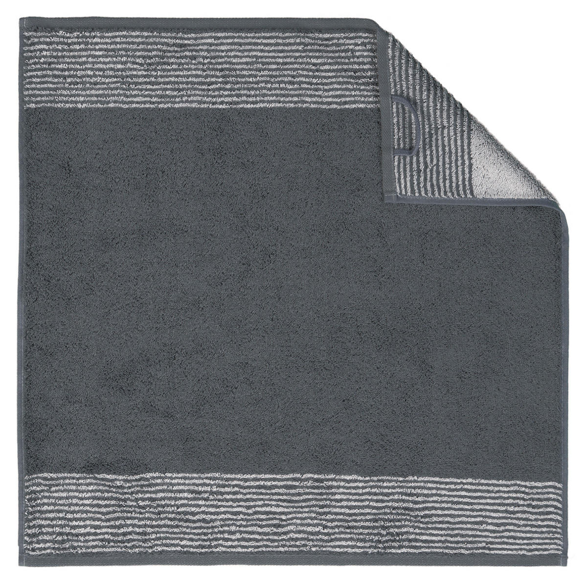 KÜCHENHANDTÜCHER CUISINE TWO-TONE 590 SCHIEFER - 77 - Grau, Textil (50/50cm) - Cawoe