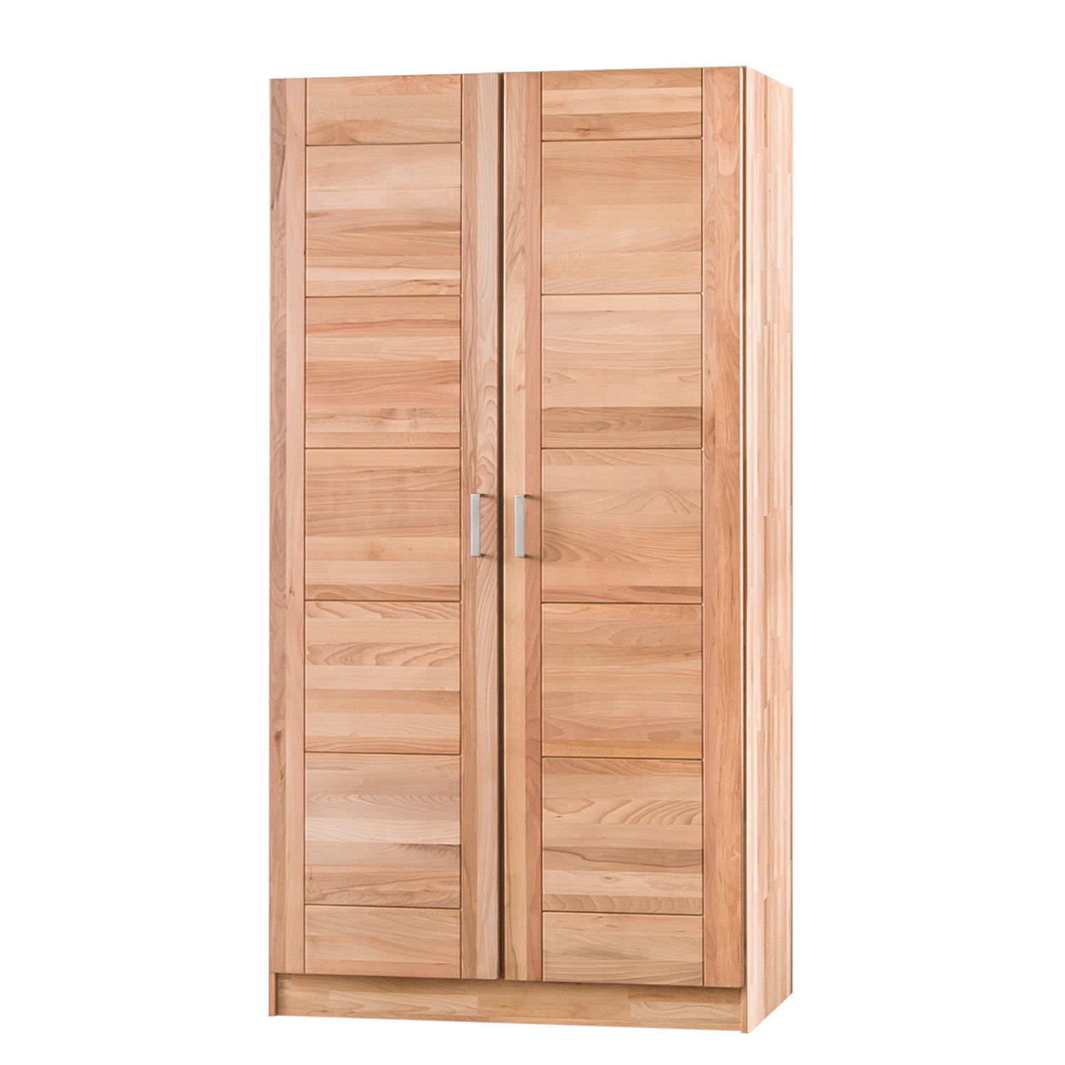 DREHTÜRENSCHRANK - Massivholz - Braun - Kernbuche, Holz (105/207/61cm) - home24