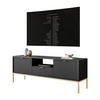 TV-ELEMENT CORTADO GOLD RTV154 SCHWARZ - Schwarz, Holzwerkstoff (154/56/39cm) - Lookway