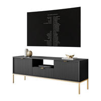 TV-ELEMENT CORTADO GOLD RTV154 SCHWARZ - Schwarz, Holzwerkstoff (154/56/39cm) - Lookway