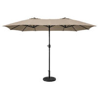 SONNENSCHIRM venice taupe fris oval 27 x 46 cm doppelter - Taupe, Metall (460/270cm) - Concept Usine