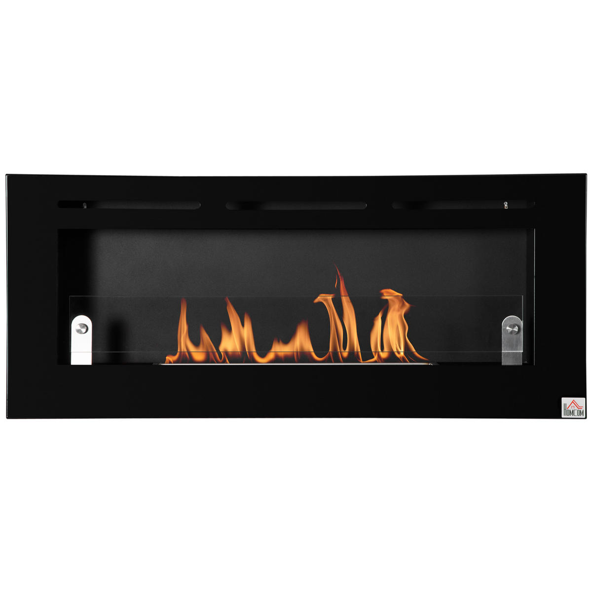 ETHANOLKAMIN DE-17019 Wandmontage 2,8 L Brenner Schwarz - Schwarz, Metall (102/43/16cm) - ComfortXL