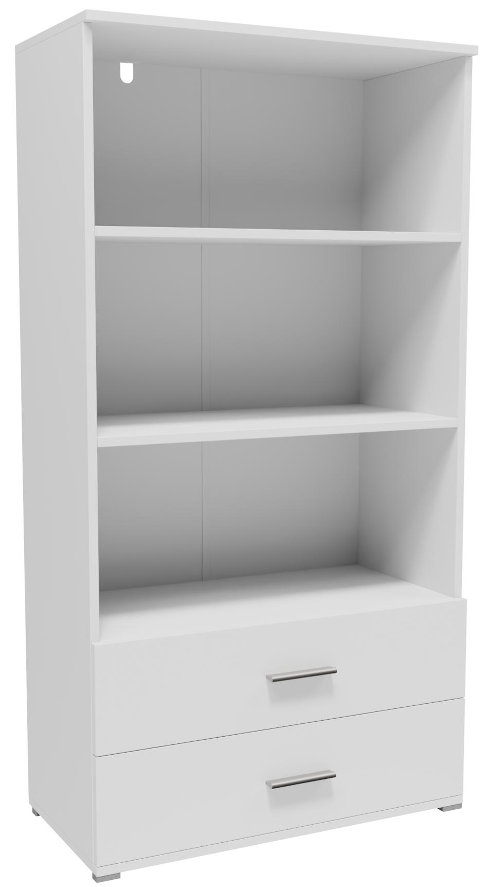 BÜCHERREGAL CR3-ST2 Weiß 69/34/130 cm - Weiß, Holzwerkstoff (69/130/34cm)