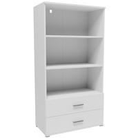 BÜCHERREGAL CR3-ST2 Weiß 69/34/130 cm - Weiß, Holzwerkstoff (69/130/34cm)