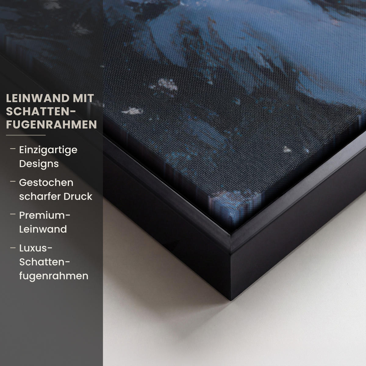 LEINWAND Bilder mit Rahmen - Weihnachtszug - Schnee - Winter - Weihnachten - 60x90 - Dunkelrot, Textil (60/90cm) - MuchoWow