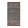 LEDERTEPPICH mit Webmuster 120/180 cm - Grau, Leder (120/180cm) - Homescapes