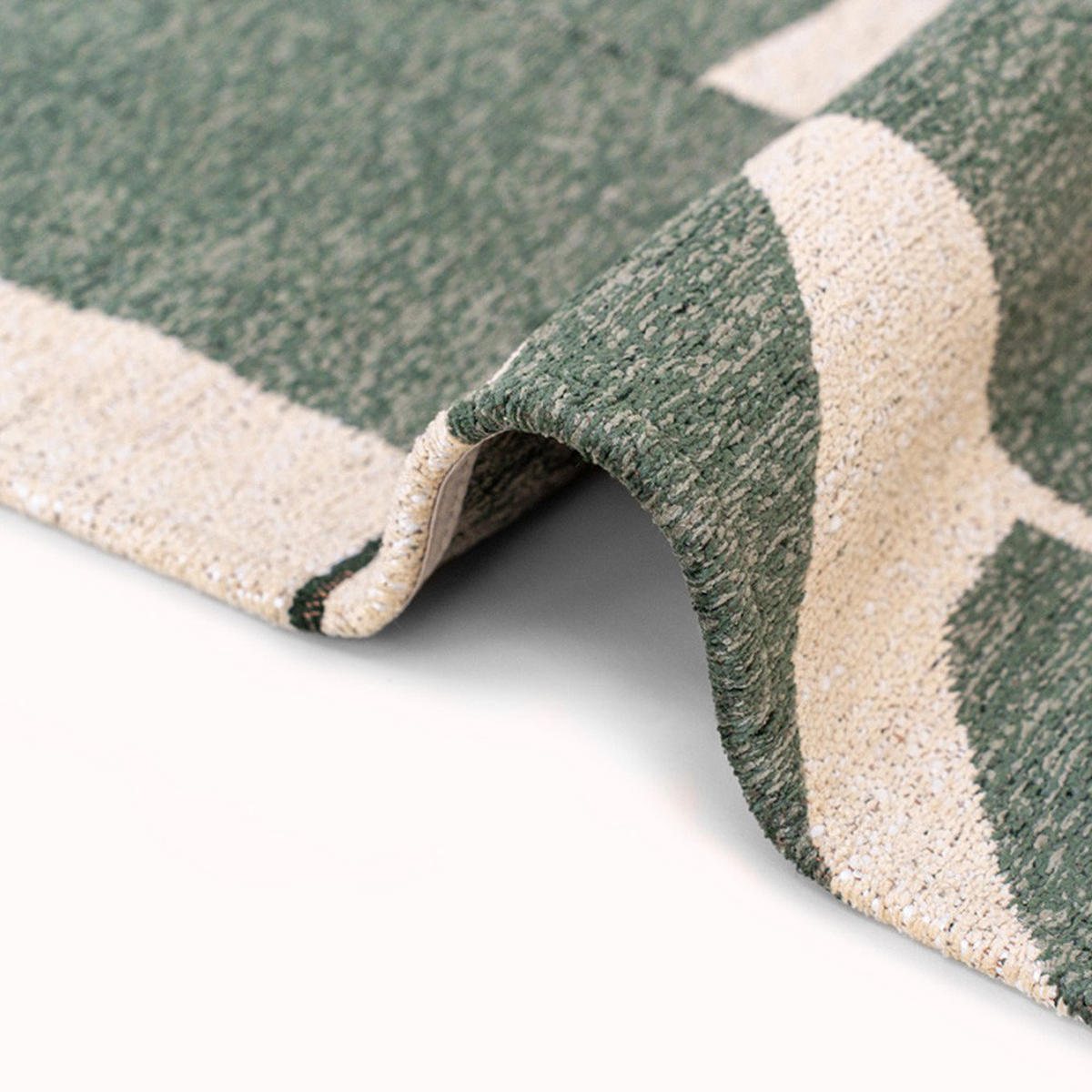 TEPPICH Sea Spray Craft Papercut 80/250 cm - Grün, Textil (80/250cm) - Louis De Poortere