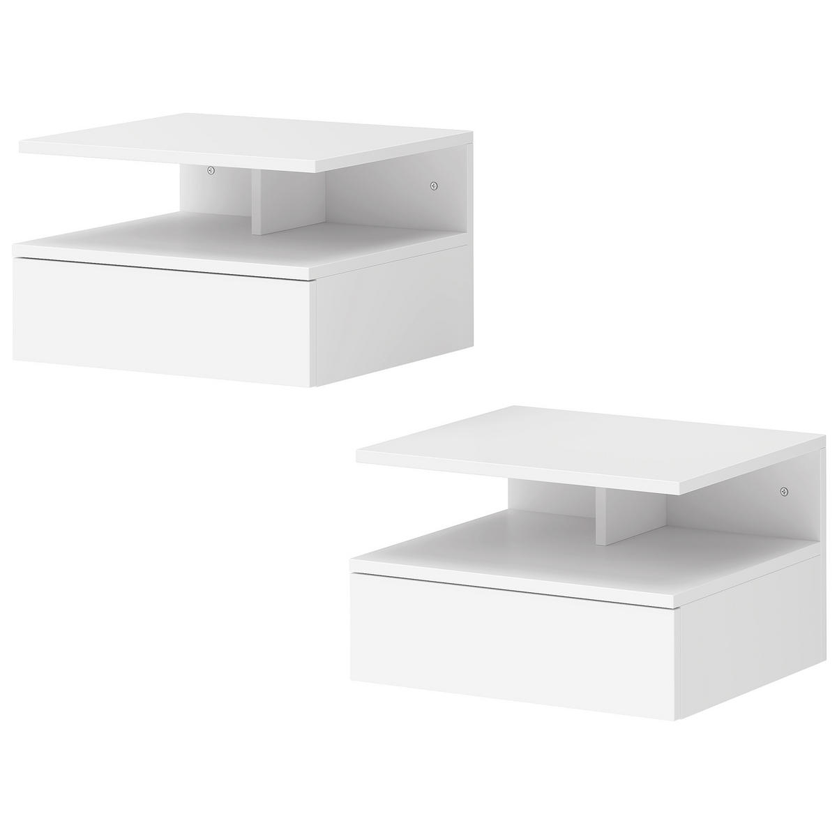NACHTTISCH Weiß 1 Stück - Weiß, Kunststoff (32/22.5/35cm) - GiPP