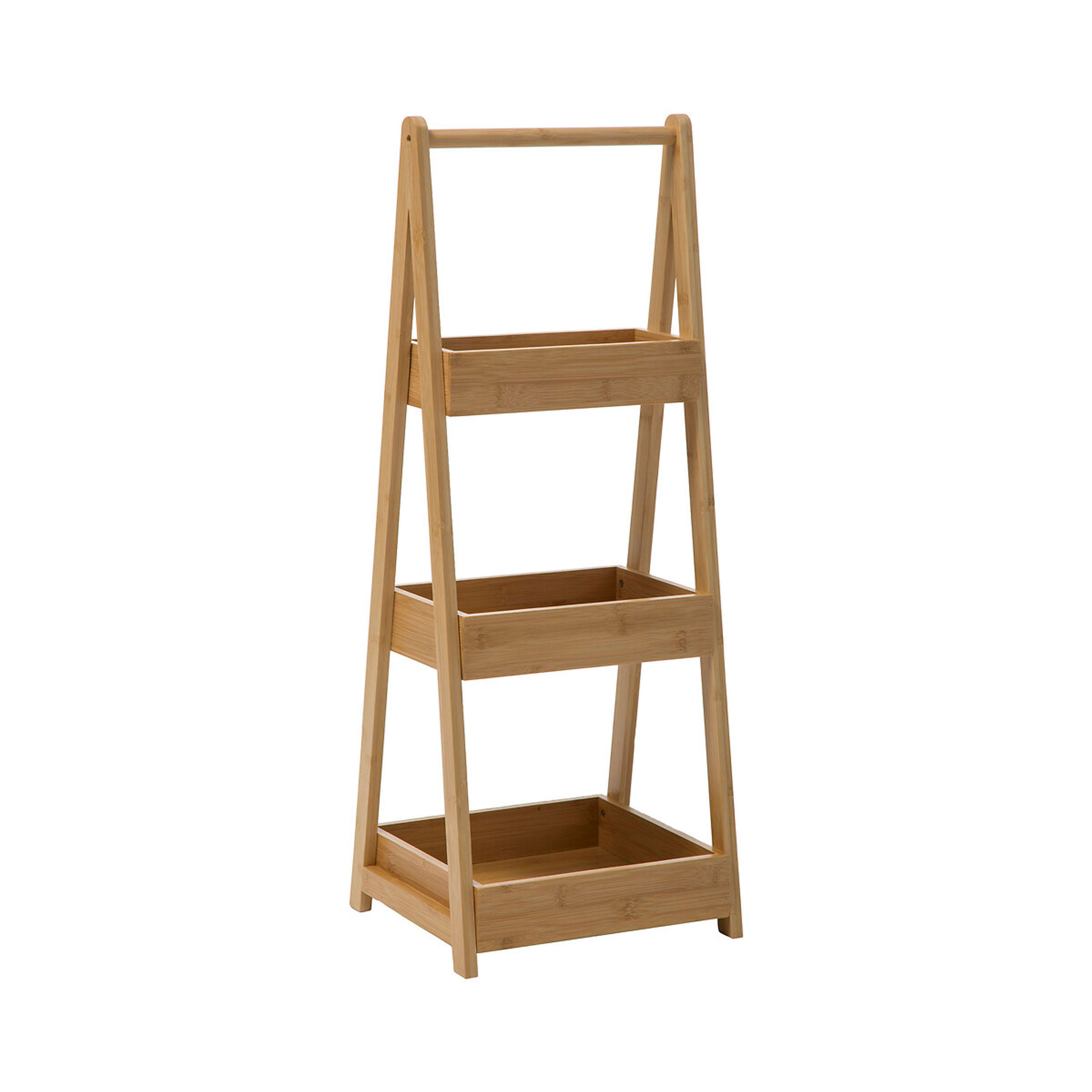 BADEZIMMERREGAL 3-stufig, Bambus, 78 cm - Braun, Holz (25.5/78/30cm) - 5five Simply Smart