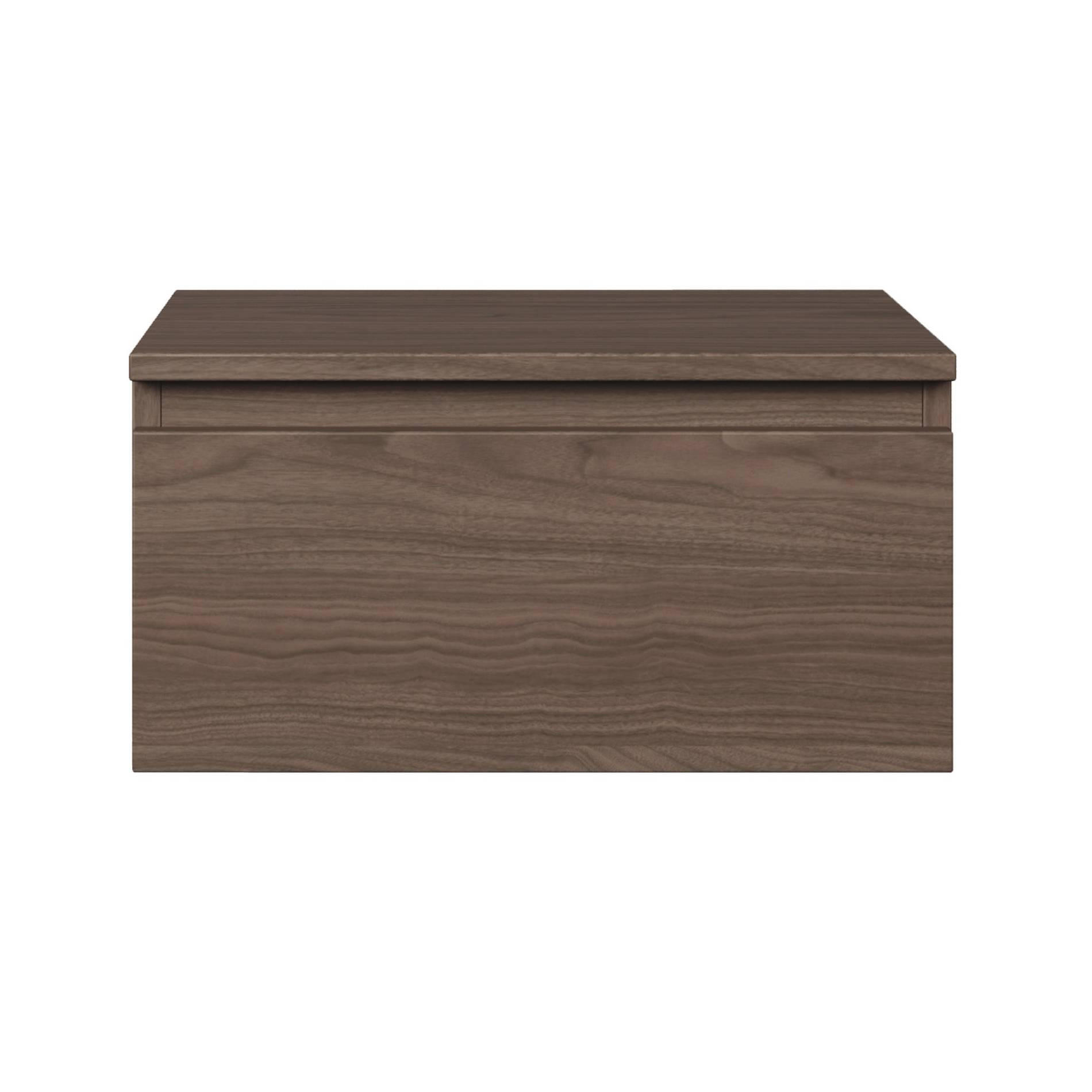 WANDNACHTTISCH Bemmi Nussbaum Wisconsin 49 cm - Dunkelbraun, Holzwerkstoff (48.4/25.4/31.8cm) - Selsey