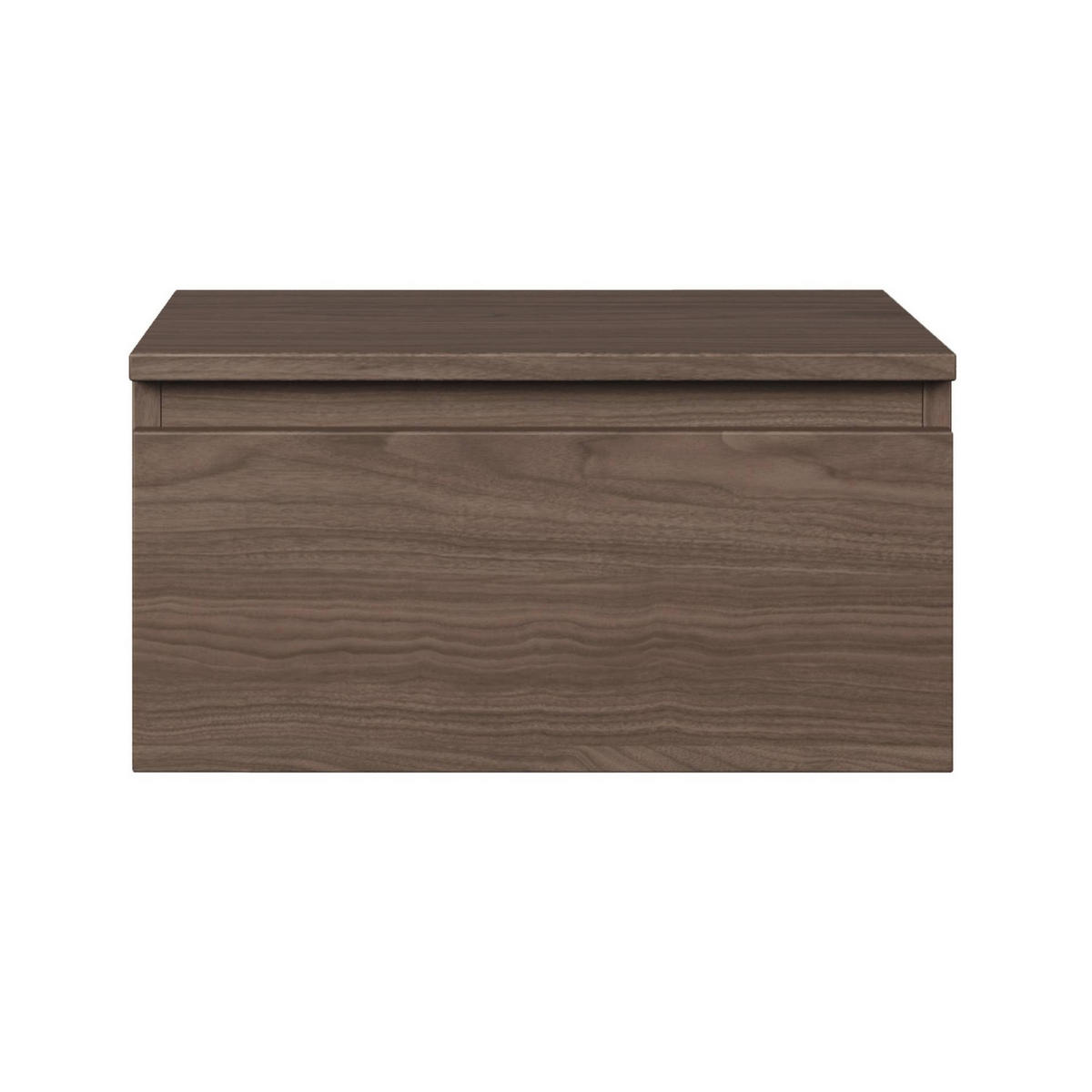 WANDNACHTTISCH Bemmi Nussbaum Wisconsin 49 cm - Dunkelbraun, Holzwerkstoff (48.4/25.4/31.8cm) - Selsey