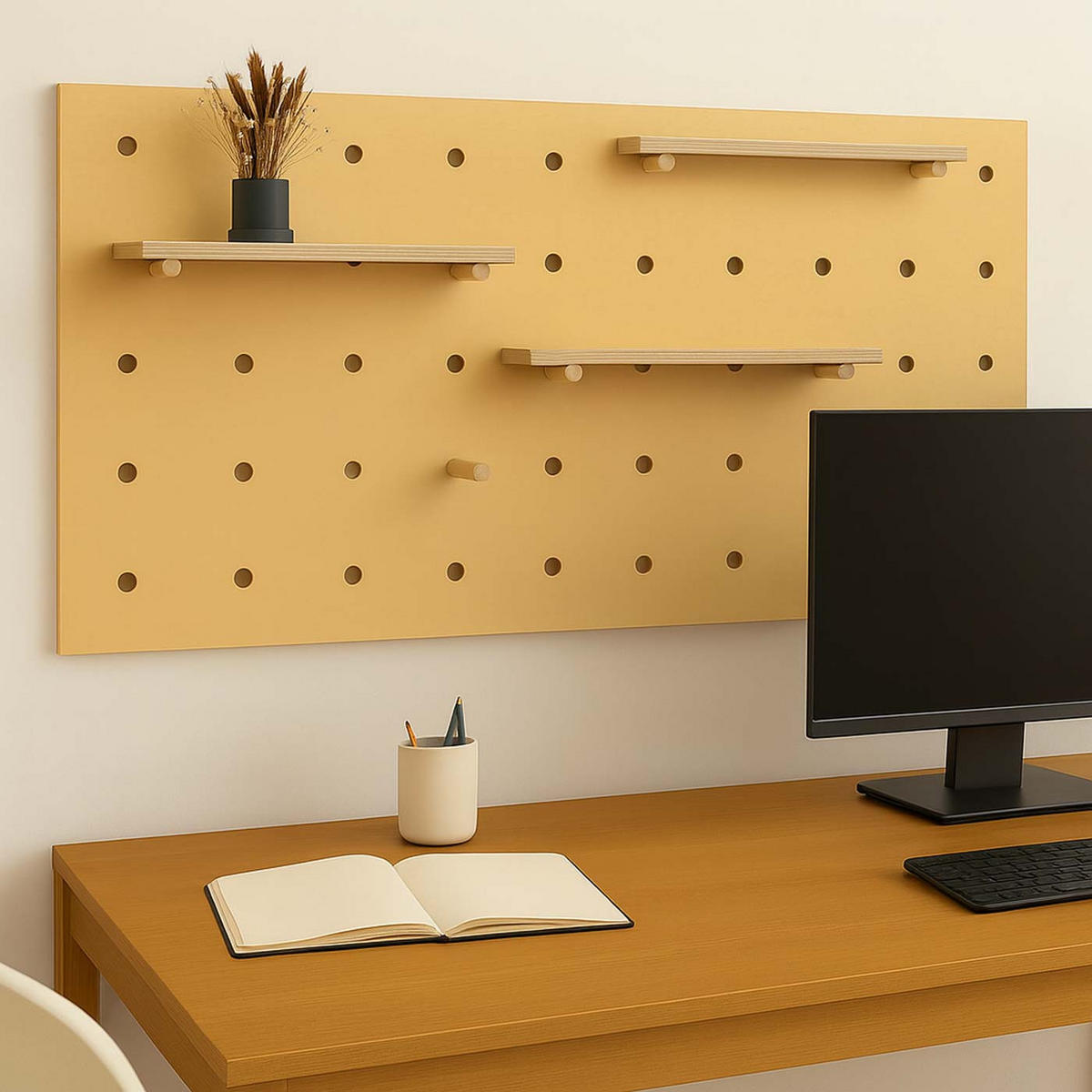 NÁSTENNÝ PANEL Béžová Kompletná sada - béžová, drevo (50/100/1cm) - MCW