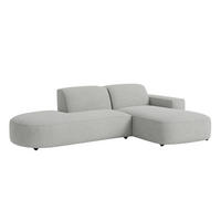ECKSOFA Cursal Atelier, Stoff Artico, Cement, Rechts - Grau, Holz (284/166cm) - Kaiser Möbel
