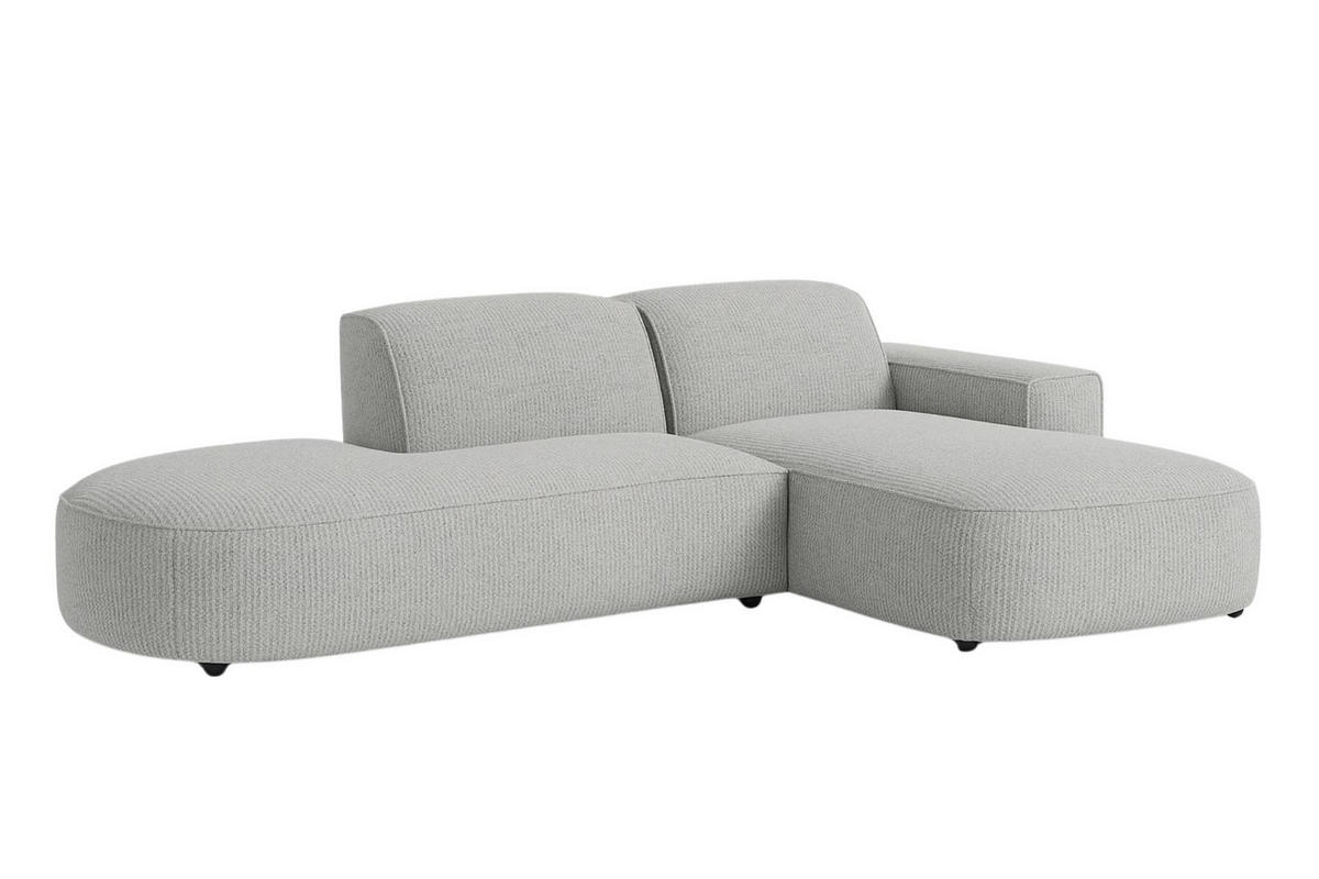 ECKSOFA Cursal Atelier, Stoff Artico, Cement, Rechts - Grau, Holz (284/166cm) - Kaiser Möbel