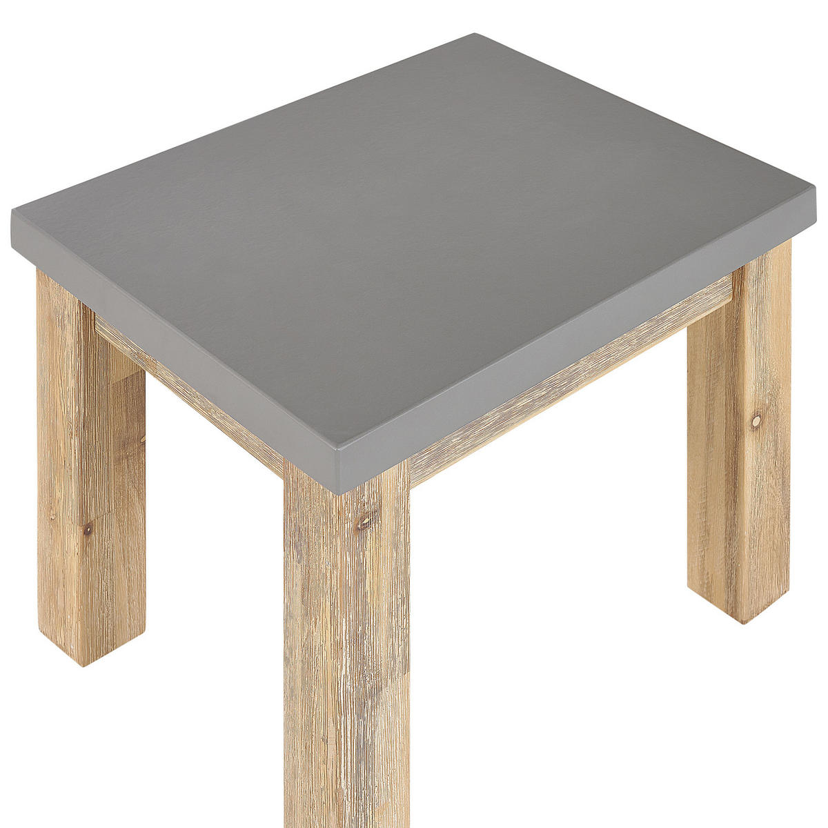GARTENSTUHL 2er-Set Akazienholz grau Ostuni - Grau, Stein (50/45/40cm) - Beliani