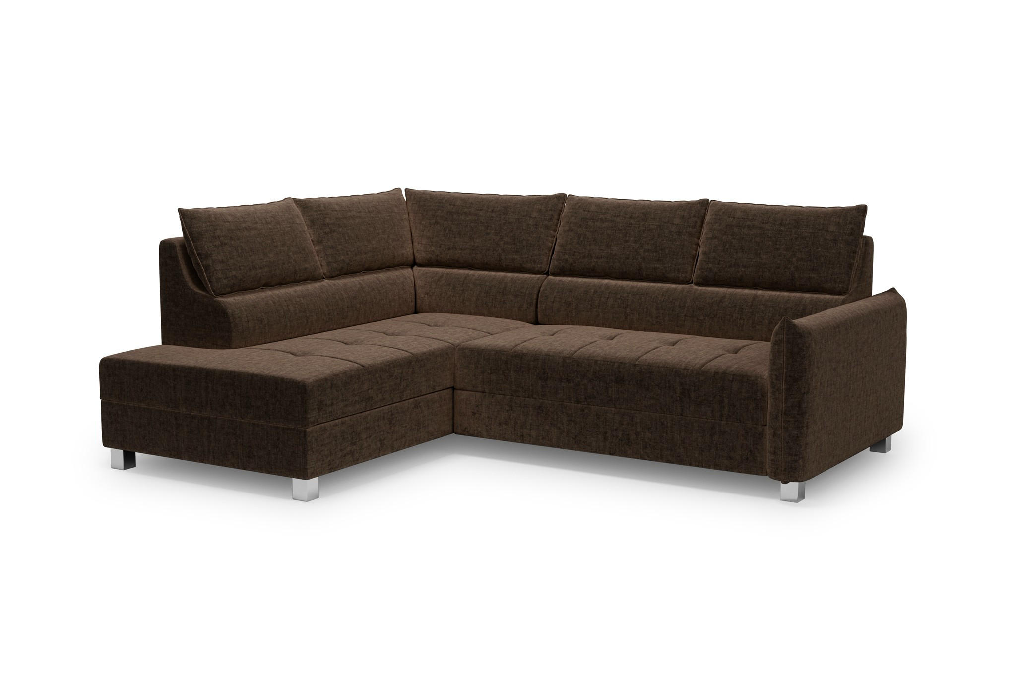 ECKSOFA Marno - Braun, Holzwerkstoff/Textil (260/200cm) - Fun Möbel