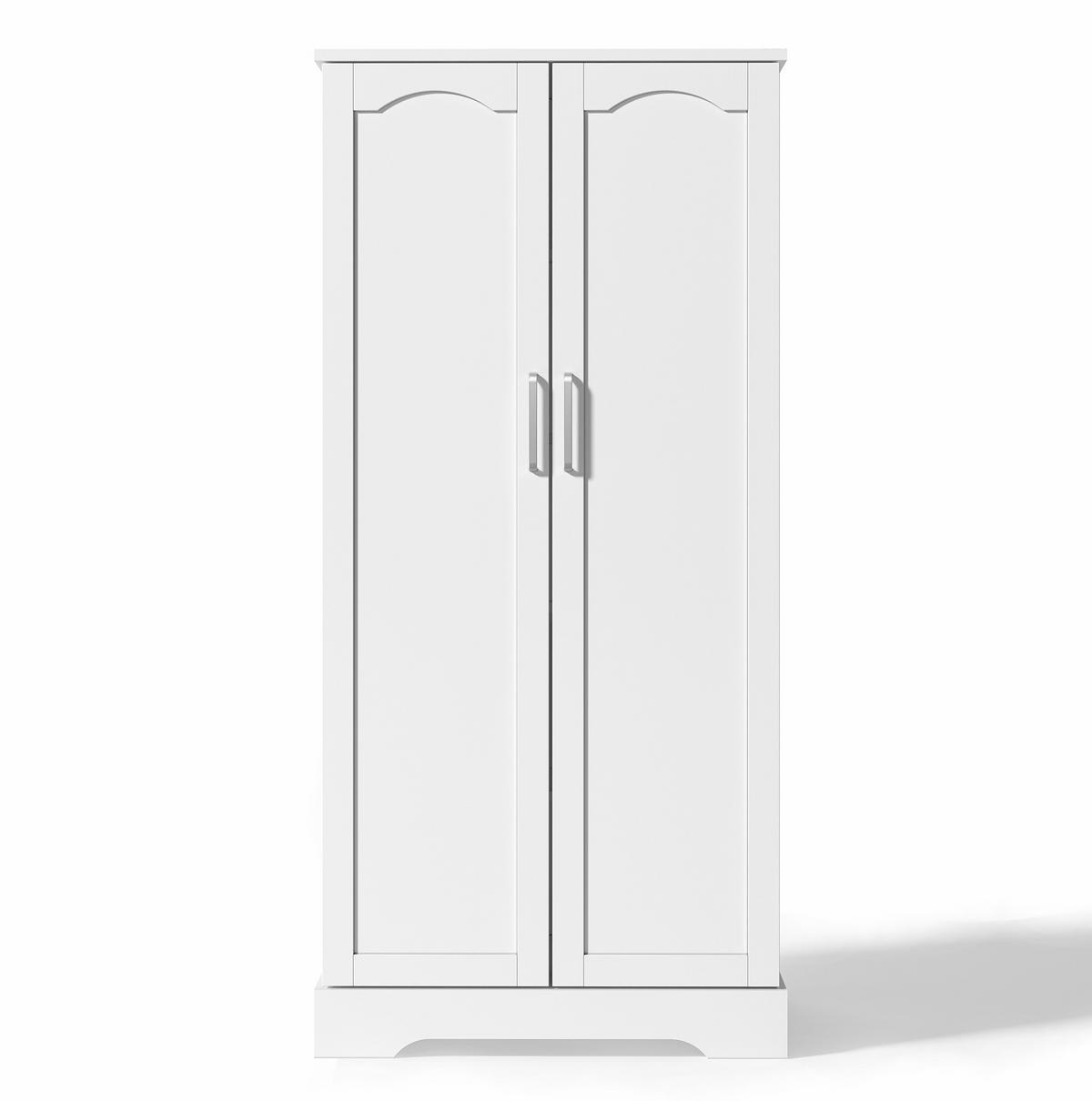 BUFFET 60/35/128 cm aus MDF mit LED-Sensorleuchte Weiß - Weiß, Holzwerkstoff (60/128/35cm) - Modenvie