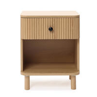 NACHTTISCH Modern mit einer Schublade und offenem Stauraum, Holzoptik | B40 x T30 x H53 cm - Braun, Holzwerkstoff (40/53/30cm) - Hometopia