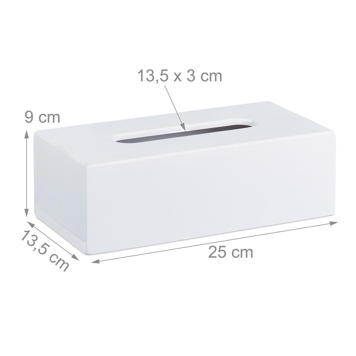 CUTIE Albă bambus - alb, lemn (12/24/7.5cm) - Relaxdays