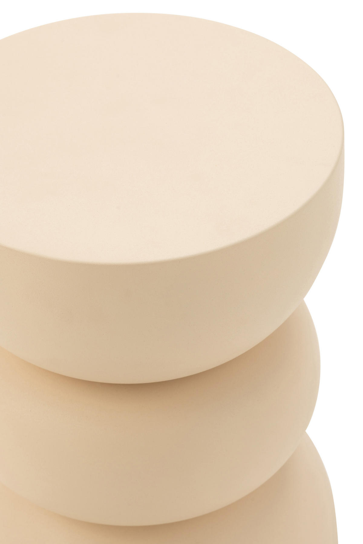 TISCH LISE - Metall - Beige - Sandfarben, Metall (32/32/43.5cm) - J-Line