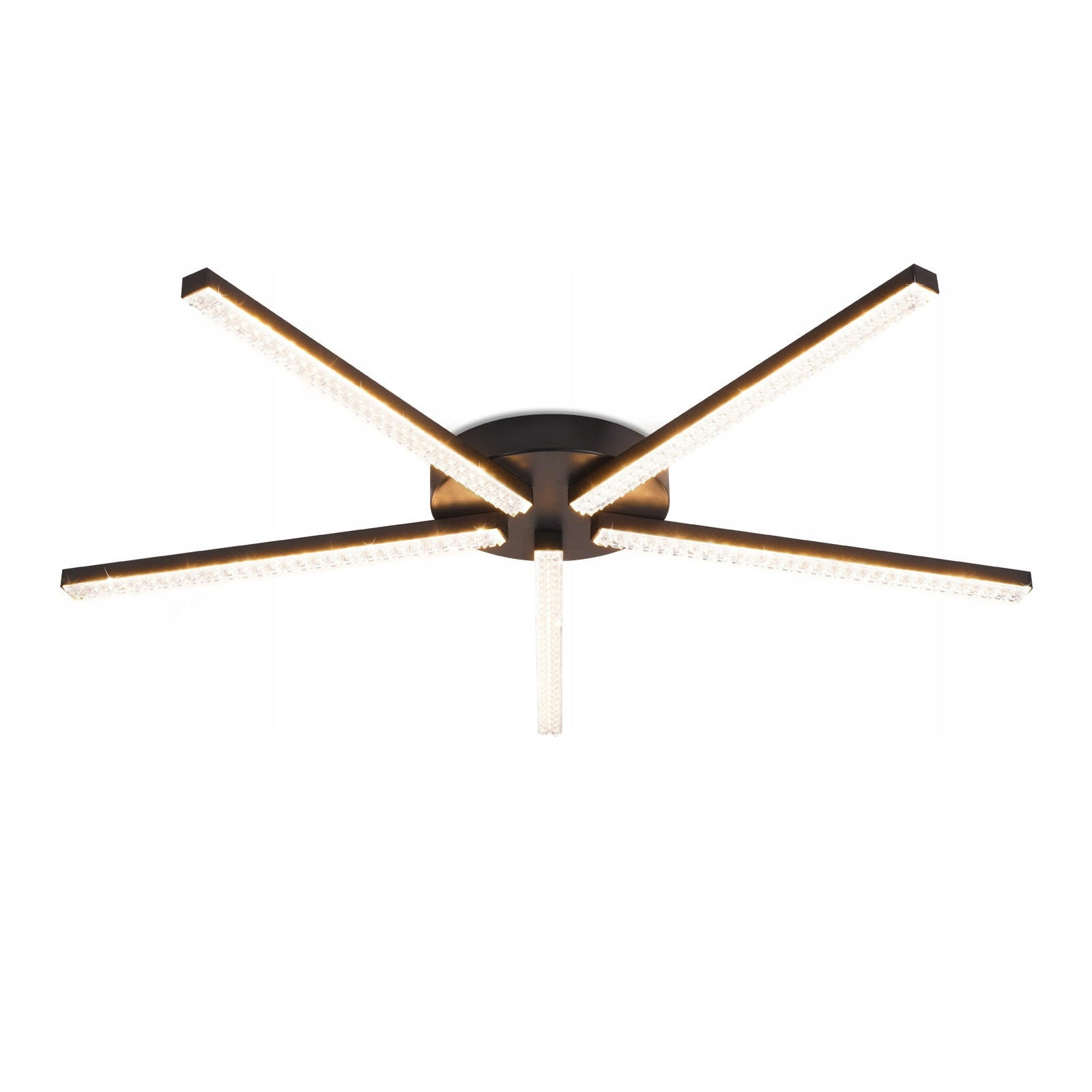 LED-DECKENLEUCHTE Eva 63.3/60.2/4.3 cm - Schwarz, Metall (63.3/60.2/4.3cm) - Nettlife