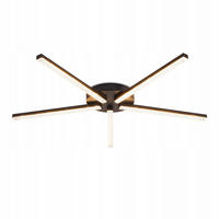 LED-DECKENLEUCHTE Eva 63.3/60.2/4.3 cm - Schwarz, Metall (63.3/60.2/4.3cm) - Nettlife