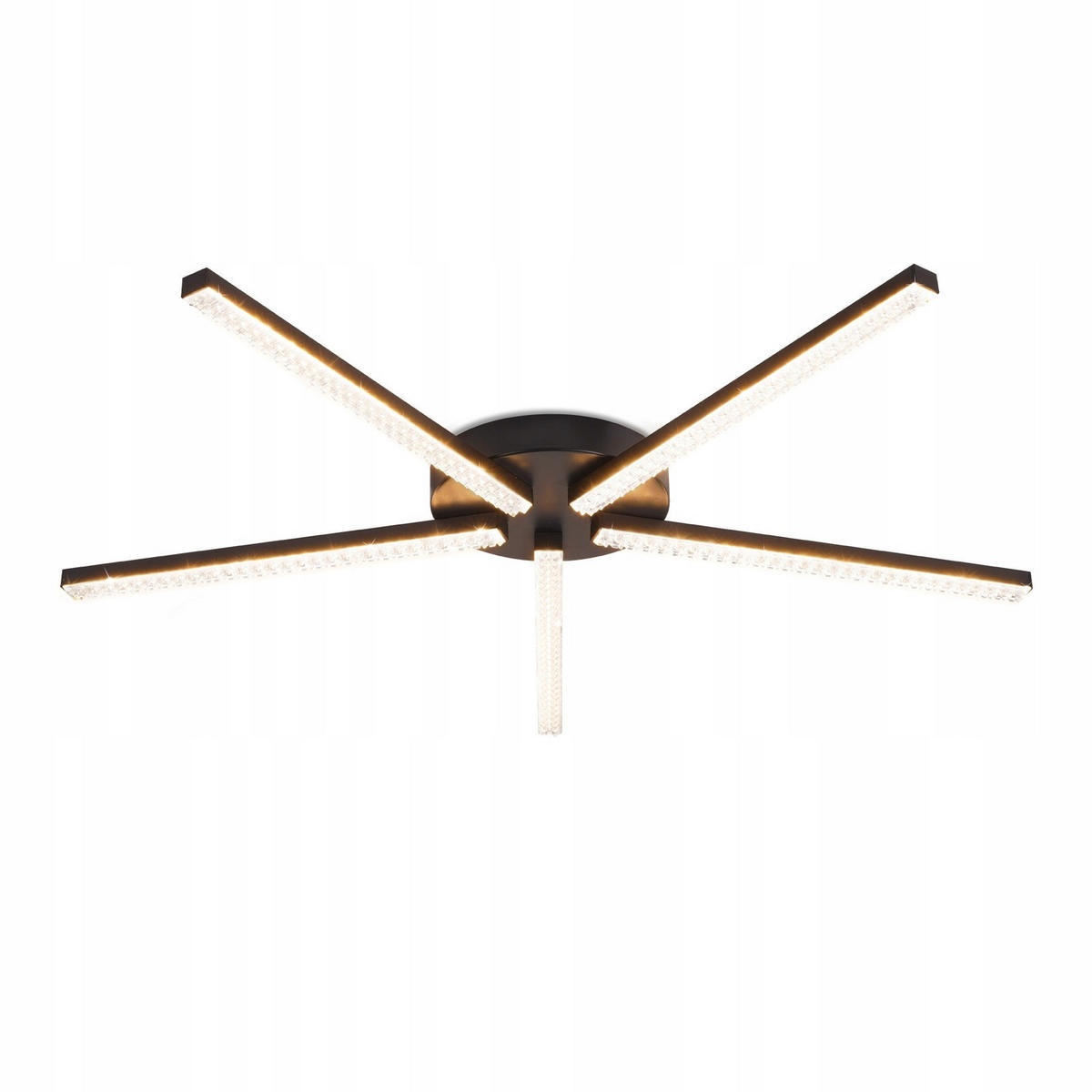LED-DECKENLEUCHTE Eva 63.3/60.2/4.3 cm - Schwarz, Metall (63.3/60.2/4.3cm) - Nettlife
