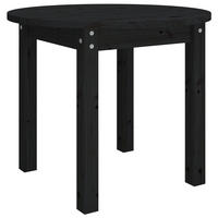 COUCHTISCH Schwarz Ø 55x45 cm Massivholz Kiefer - Schwarz, Holz (55/55/45cm) - furnicato