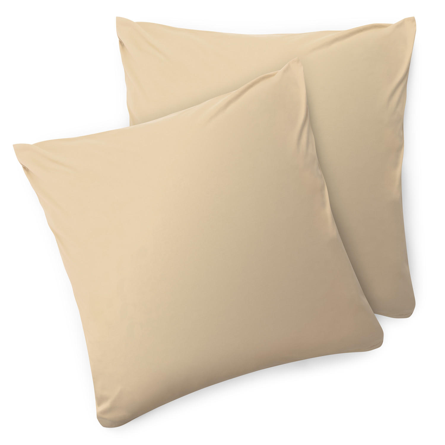 KISSENBEZUG Agneta 40/40 cm, 2er-Set, 100% Baumwolle, Beige - Beige, Textil (40/40cm) - Blumtal