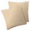 KISSENBEZUG Agneta 50/50 cm, 2er-Set, 100% Baumwolle, Beige - Beige, Textil (50/50cm) - Blumtal