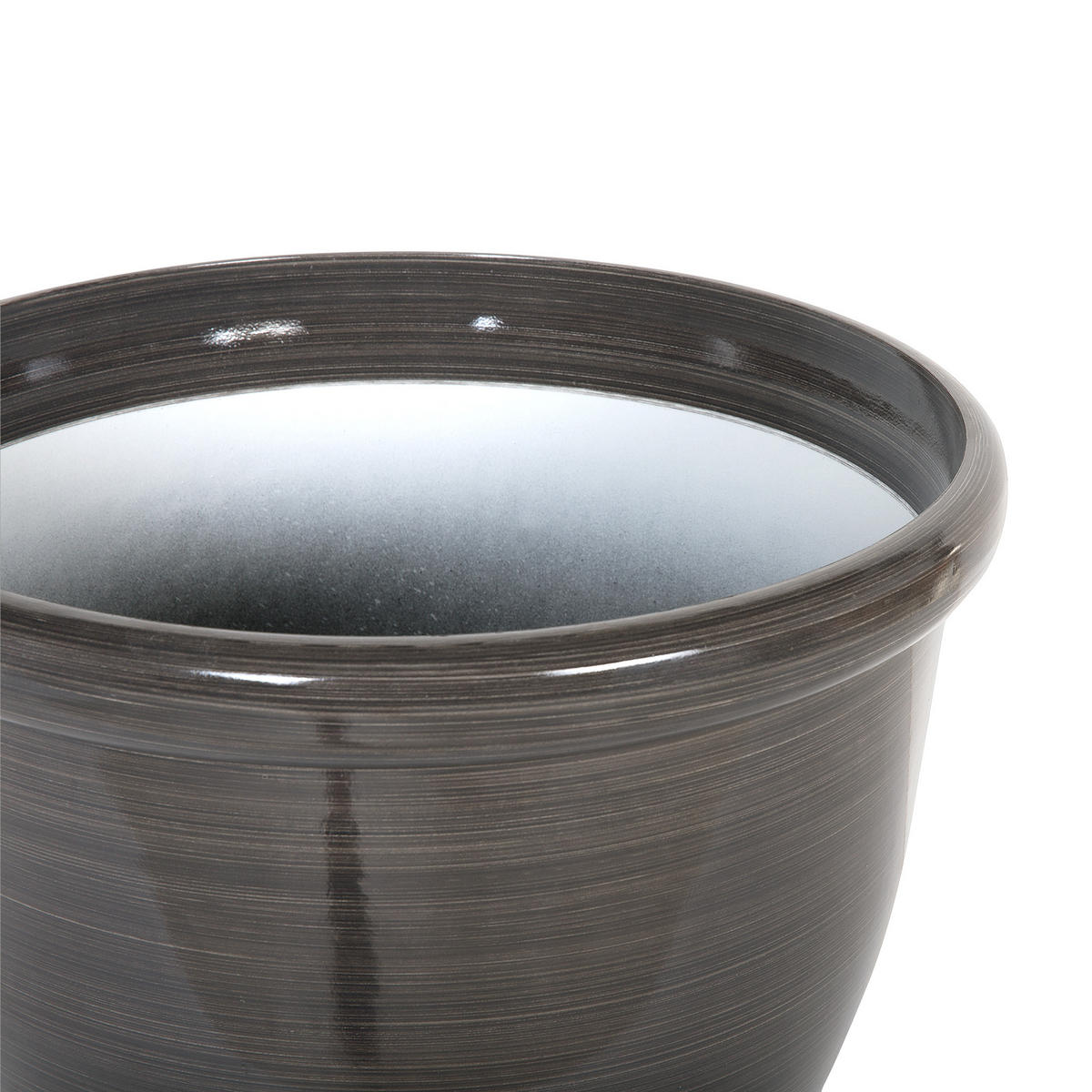 BLUMENTOPF hellbeige rund 31/31/58 cm Abdera - Beige, Stein (58cm) - Beliani
