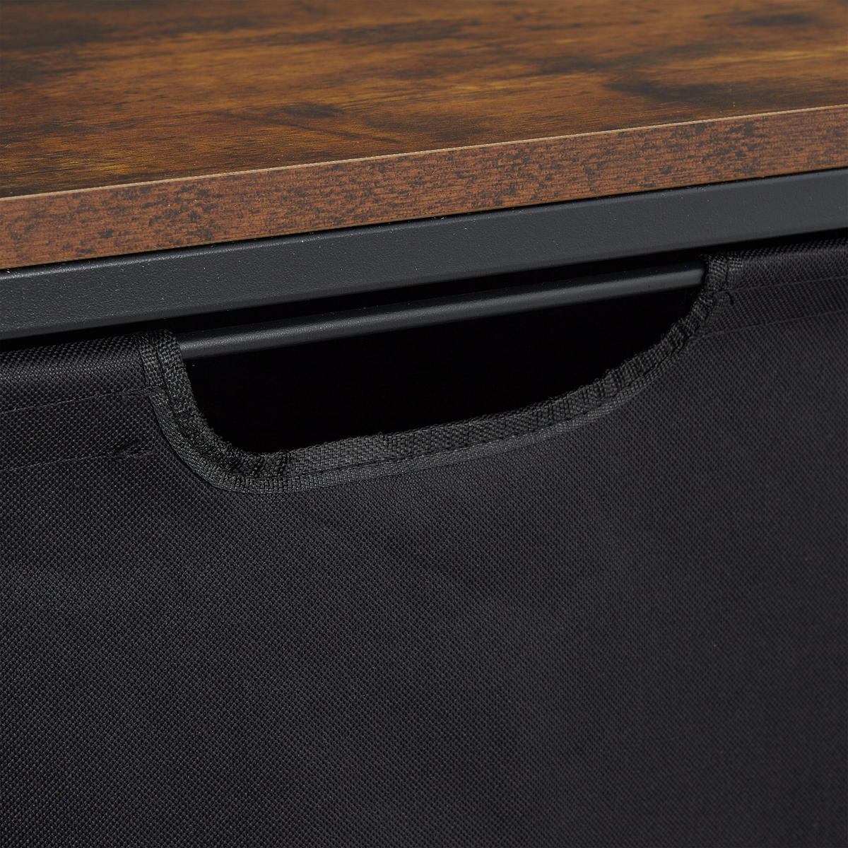 WÄSCHESAMMLER - Schwarz, Holzwerkstoff/Textil (73/72/33cm) - Relaxdays