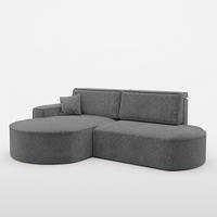 ECKSOFA Venedig Mit Schlaffunktion - Dunkelgrau, Holzwerkstoff/Textil (278/179cm) - Fun Möbel