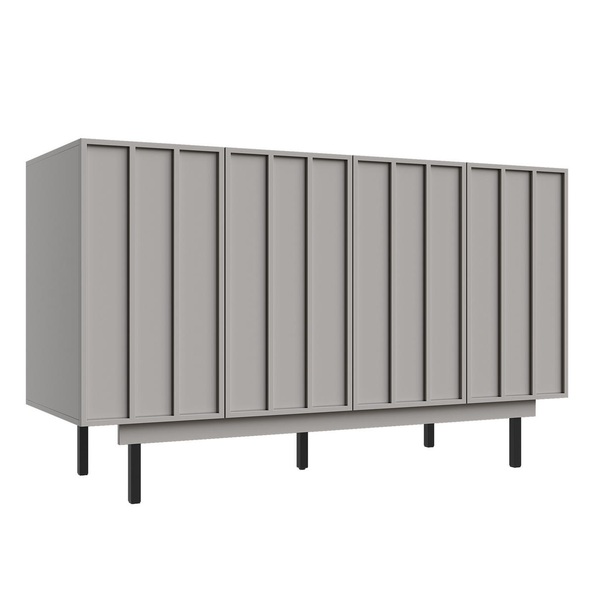 SIDEBOARD Schlicht Modern Mattgrau 140/39/83 cm - Grau, Holzwerkstoff (38.5/82.5/140cm) - Urban Meuble