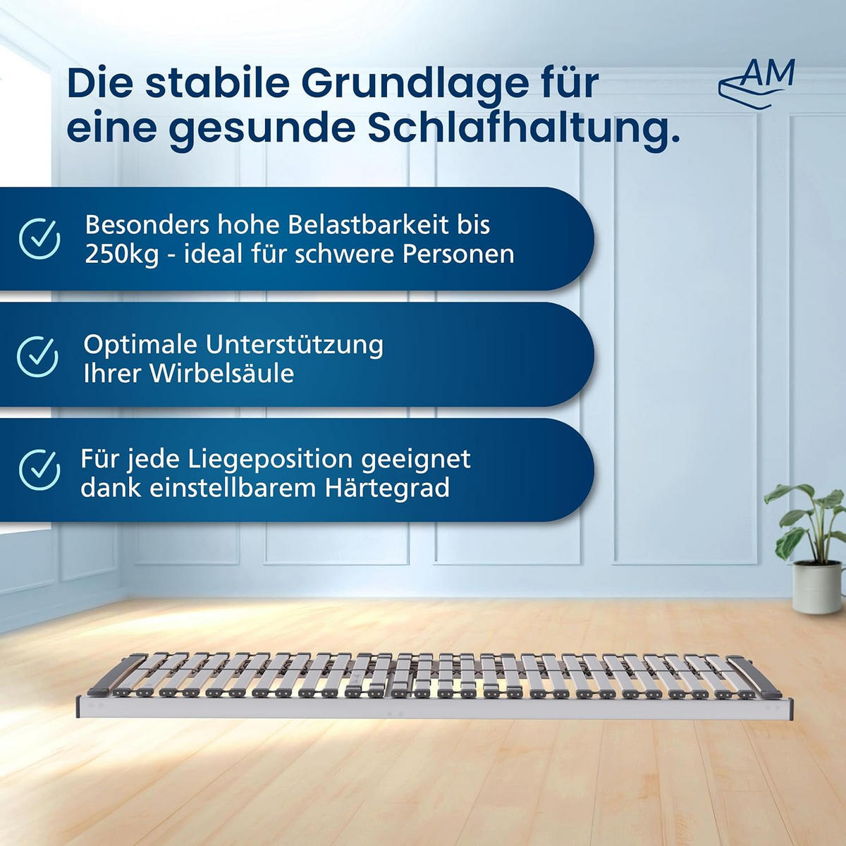 LATTENROST VERSTÄRKT 120/200 cm - Braun, Holz (120/200cm) - AM Qualitätsmatratzen