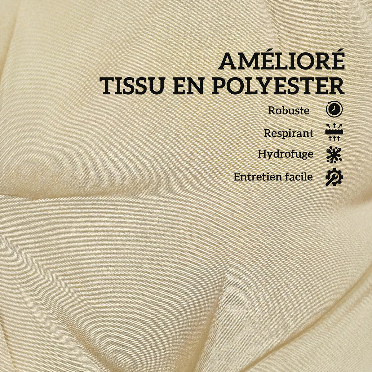 SITZKISSEN 2er-Set DE-16737 Beige - Beige, Textil (120/50/8cm) - ComfortXL