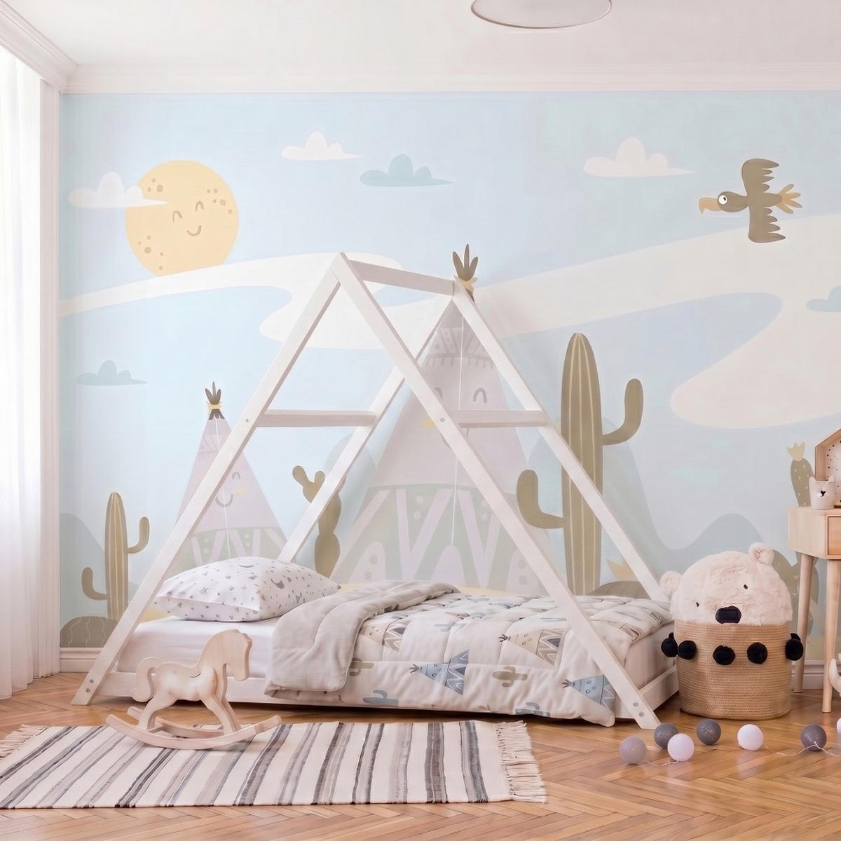 HAUSBETT APACHE mit Lattenrost/ Kinderbett 90x190 - Weiß - Weiß, Holz (90/190cm) - Weber Industries