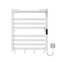 HANDTUCHHEIZKÖRPER 70/60 cm Weiß elektrisch 233 W mit WLAN, Ablage und 6 Haken - Weiß, Metall (60/70/20cm) - S'AFIELINA