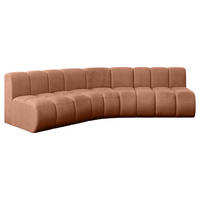 ECKSOFA modulares Sofa Montra-L1 - 290x174x70 cm Apricot - Koralle, Holzwerkstoff/Textil (290/174cm) - ALTDECOR