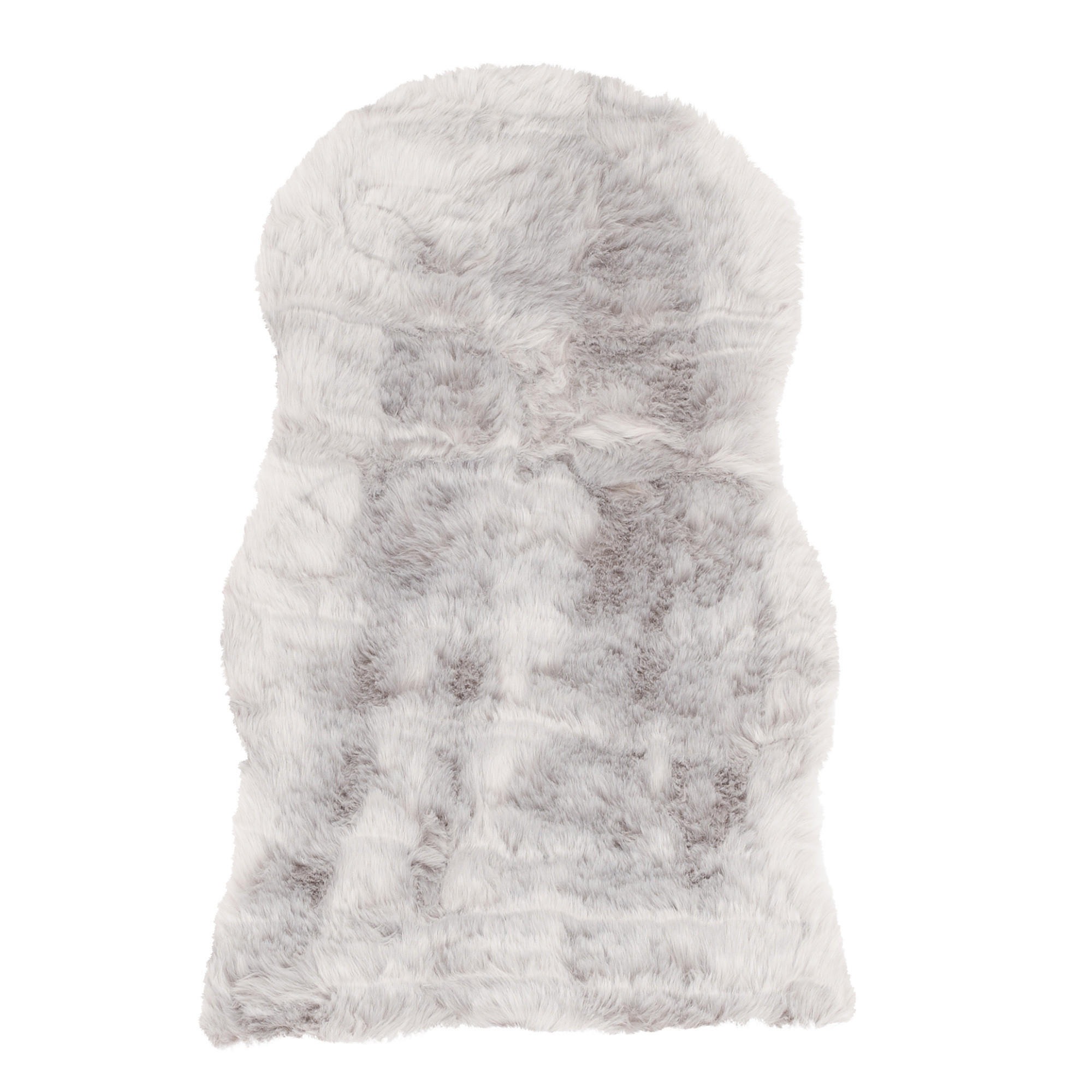 LUXUS SUPER SOFT FELLTEPPICH ASPEN MELIERT SHAPE - Hellgrau, Textil (55/80cm) - Pergamon