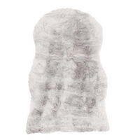LUXUS SUPER SOFT FELLTEPPICH ASPEN MELIERT SHAPE - Hellgrau, Textil (55/80cm) - Pergamon