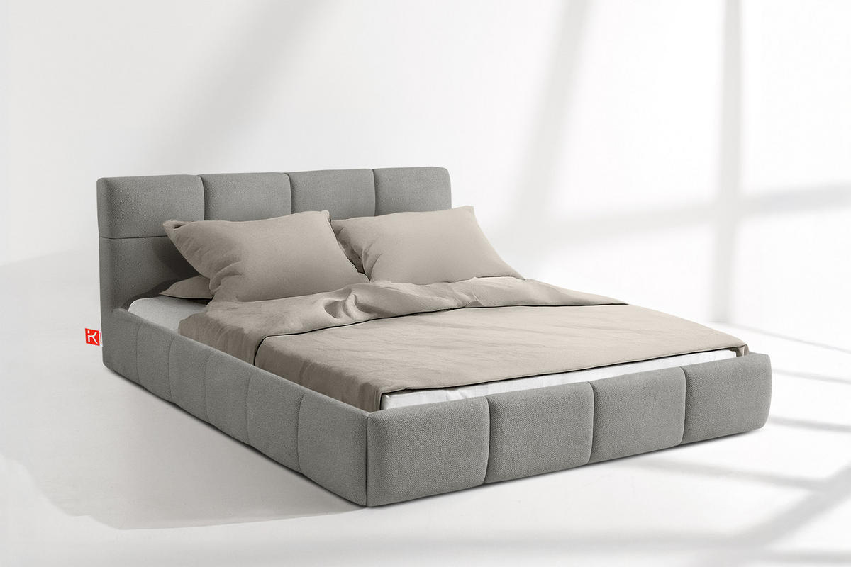 POLSTERBETT ALTOS, grau - Grau, Holz/Holzwerkstoff (140/200cm) - KONSIMO®